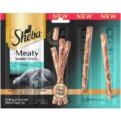 Sheba Meaty Tender Sticks Tuna Flavor Soft Adult Cat Treats & Frisco Squirrel Plush Cat Toy With Refillable Catnip -Frisco Shop 298510 PT1. AC SS1800 V1623195154