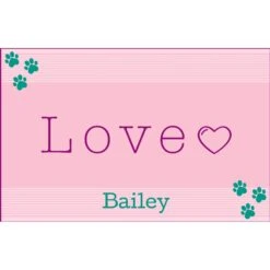 Frisco Love Cutout Personalized Dog & Cat Placemat -Frisco Shop 299558 PT2. AC SS1800 V1636048343