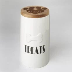 Frisco Ceramic Personalized Treat Jar With Wood Lid, 4 Cup, 32oz 9 Frisco Ceramic Personalized Treat Jar With Wood Lid, 4 Cup, 32oz -Frisco Shop 301179 PT3. AC SS1800 V1631118424