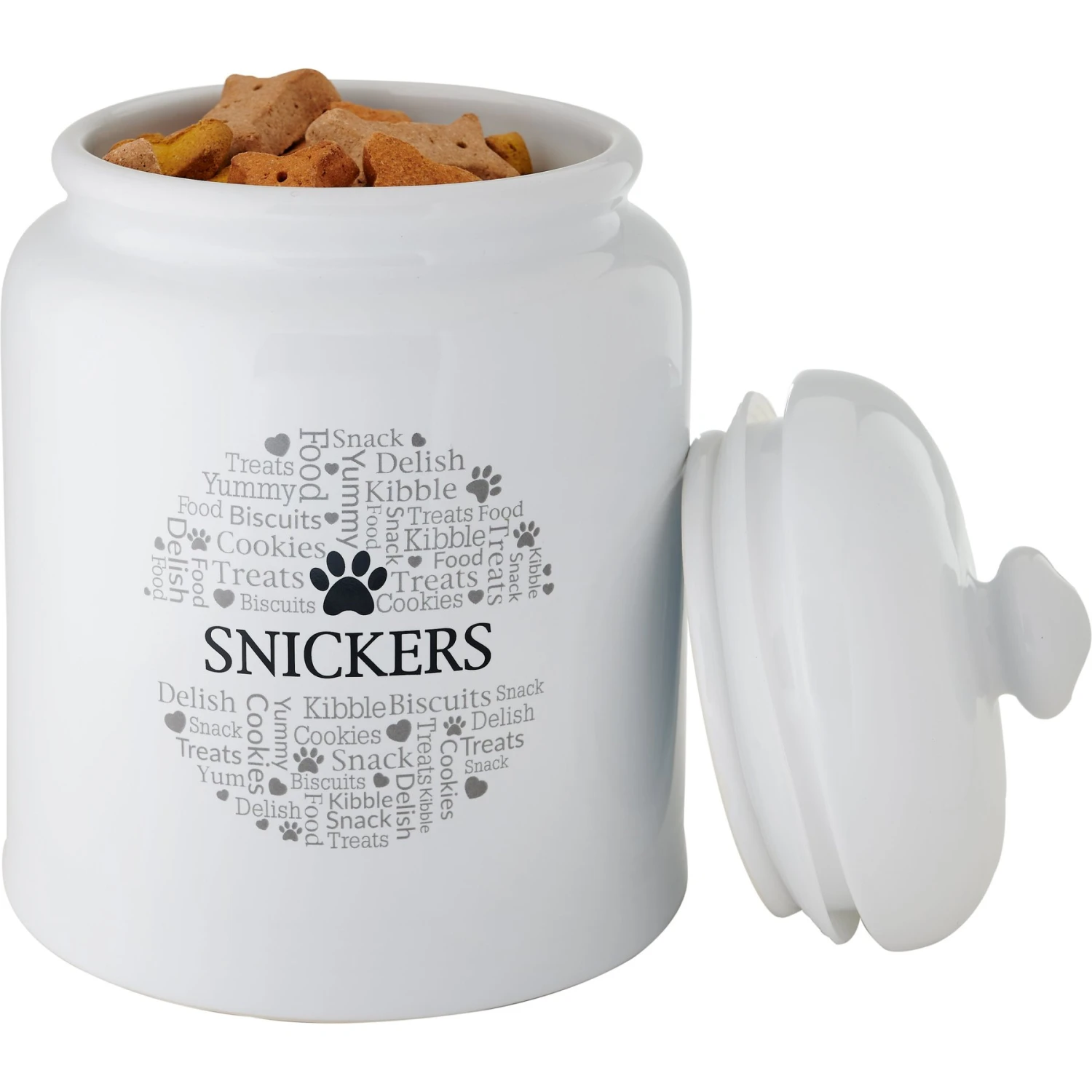 Frisco Ceramic Paw Personalized Treat Jar, 13 Cup, 104oz 4 Frisco Ceramic Paw Personalized Treat Jar, 13 Cup, 104oz - Image 4