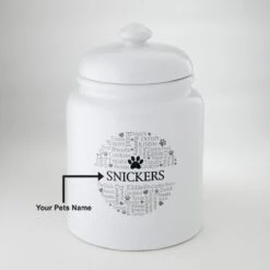 Frisco Ceramic Paw Personalized Treat Jar, 13 Cup, 104oz 11 Frisco Ceramic Paw Personalized Treat Jar, 13 Cup, 104oz -Frisco Shop 301183 PT5. AC SS1800 V1630559792