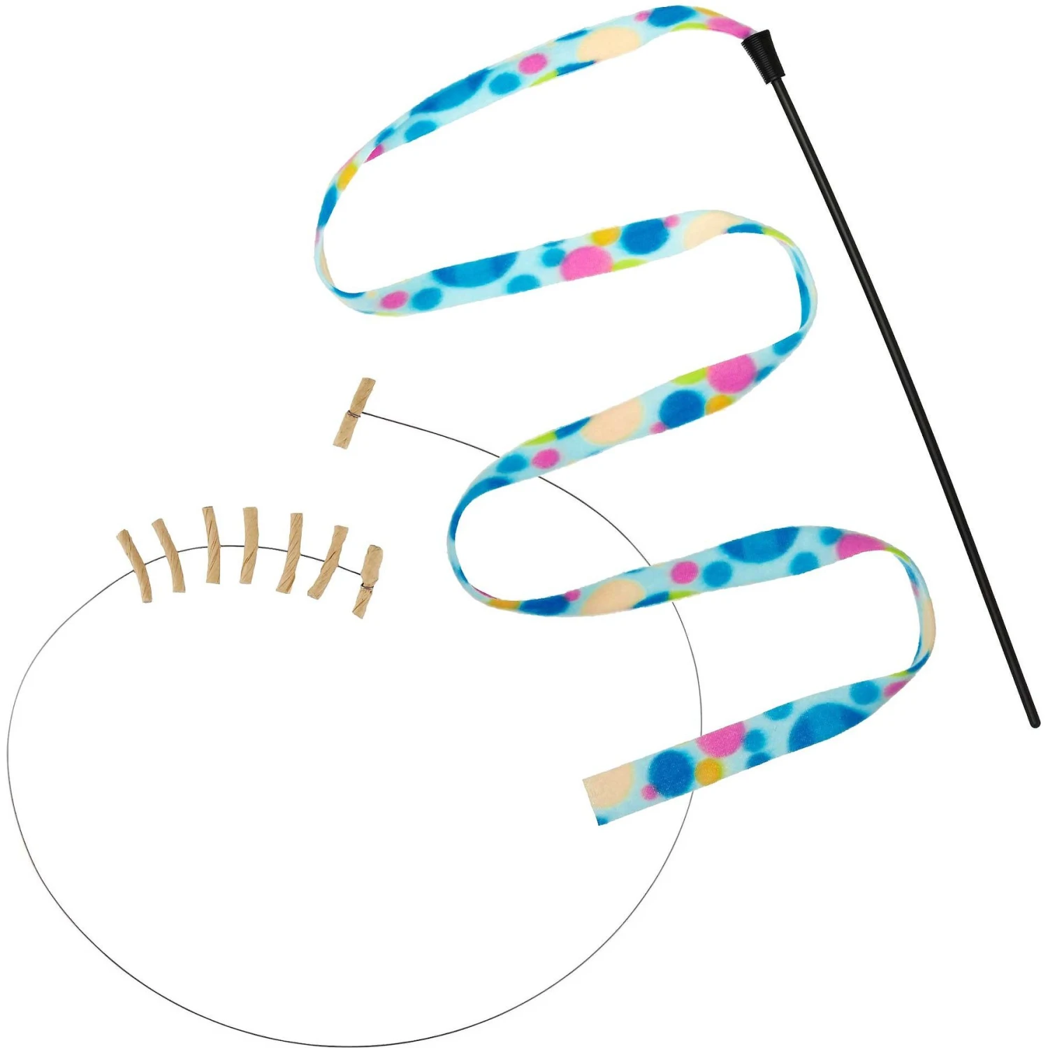 Frisco Cardboard & Wire Teaser Cat Toy & Frisco Fabric Teaser Wand Cat Toy 1 Frisco Cardboard & Wire Teaser Cat Toy & Frisco Fabric Teaser Wand Cat Toy