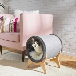 Frisco Modern Round Elevated Cat Bed & Frisco Modern Tunnel Elevated Cat Bed -Frisco Shop 303470 PT7. AC SS1800 V1623061662