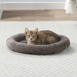 Frisco Self Warming Bolster Round Kitten Bed & Frisco Cactus Cat Scratching Post -Frisco Shop 303576 PT3. AC SS1800 V1623056548