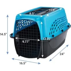 Frisco Two Door Top Load Plastic Dog & Cat Kennel & Frisco Fold & Carry Single Door Collapsible Wire Dog Crate, Pink -Frisco Shop 303656 PT2. AC SS1800 V1623079947