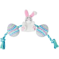 Frisco Easter Bunny & Egg Plush With Rope Dog Toy