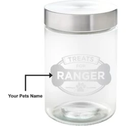 Frisco "Doggie Treats" Glass Personalized Treat Jar With Lid, 5 Cup, 40oz -Frisco Shop 309520 PT2. AC SS1800 V1645206103