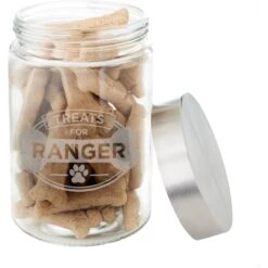 Frisco "Doggie Treats" Glass Personalized Treat Jar With Lid, 5 Cup, 40oz -Frisco Shop 309520 PT3. AC SS1800 V1645206087