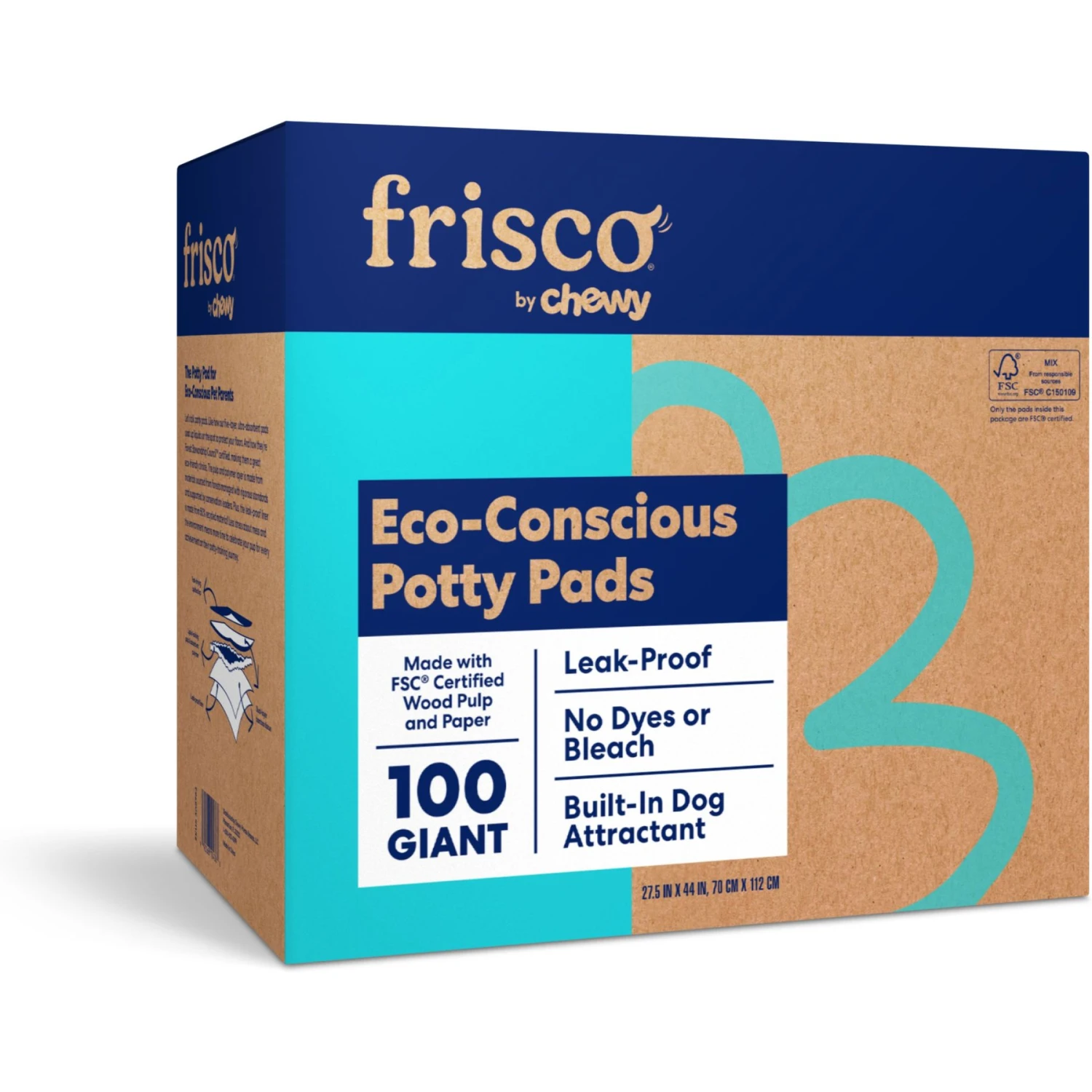Frisco Giant Eco-Conscious Dog Training & Potty Pads 1 Frisco Giant Eco-Conscious Dog Training & Potty Pads