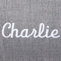 Frisco Personalized Knife Edge Bed, Dark Grey Linen, Large -Frisco Shop 311762 PT3. AC SS1800 V1630593996