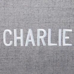 Frisco Personalized Knife Edge Bed, Dark Grey Linen, Large -Frisco Shop 311762 PT4. AC SS1800 V1630593979