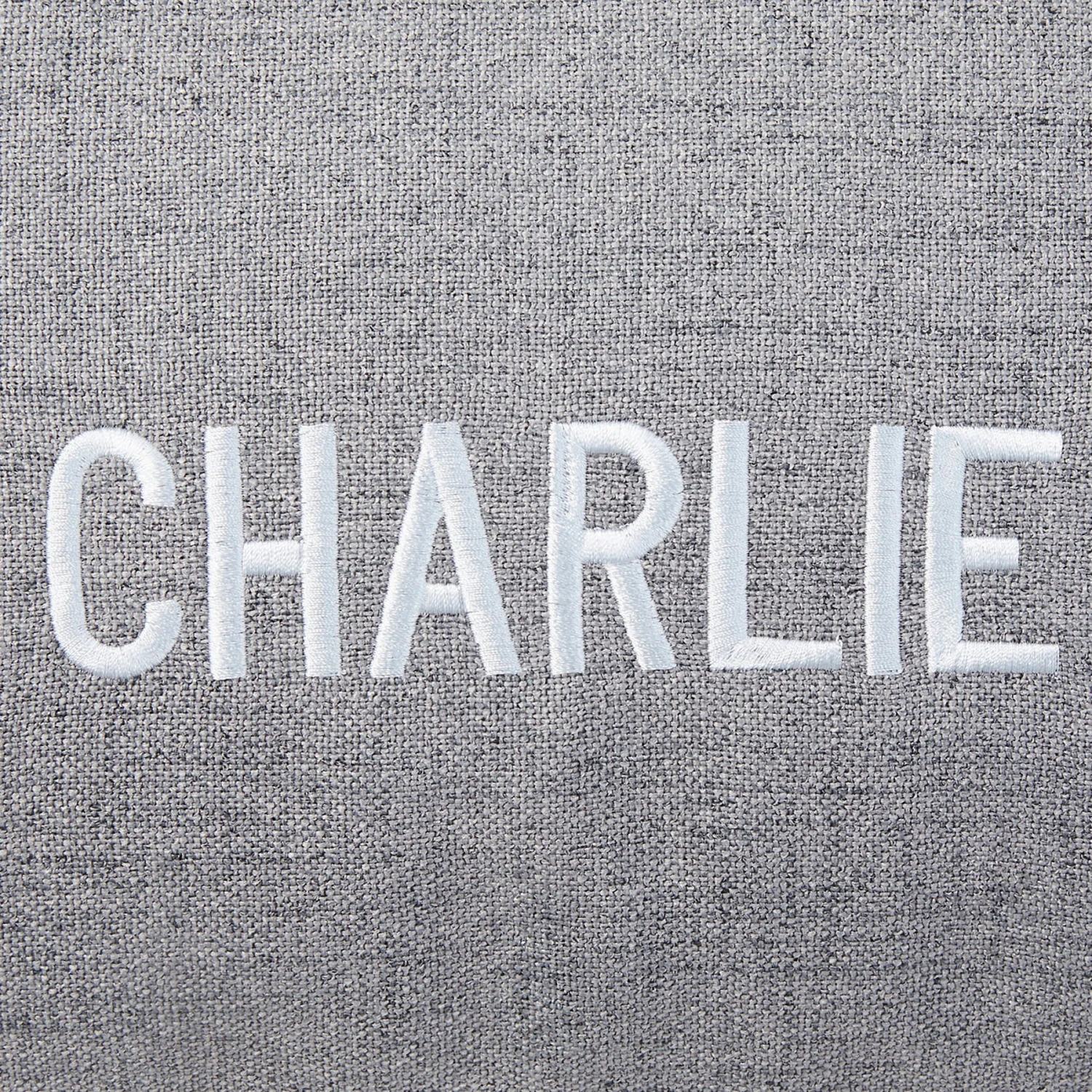 Frisco Personalized Knife Edge Bed, Dark Grey Linen, X-Large 4 Frisco Personalized Knife Edge Bed, Dark Grey Linen, X-Large - Image 4