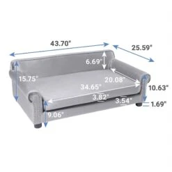 Frisco Sofa Pet Bed With Removable Cover & Frisco Eyelash Cat & Dog Blanket -Frisco Shop 319504 PT2. AC SS1800 V1630626372