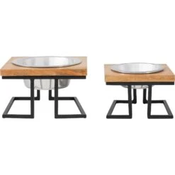 Frisco Premium Wood Elevated Single Dog & Cat Bowl -Frisco Shop 331493 PT5. AC SS1800 V1657656891