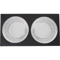 Frisco Premium Wood Elevated Stainless Steel Double Diner Dog & Cat Bowl, Black, 3 Cup 10 Frisco Premium Wood Elevated Stainless Steel Double Diner Dog & Cat Bowl, Black, 3 Cup -Frisco Shop 331509 PT4. AC SS1800 V1657656894