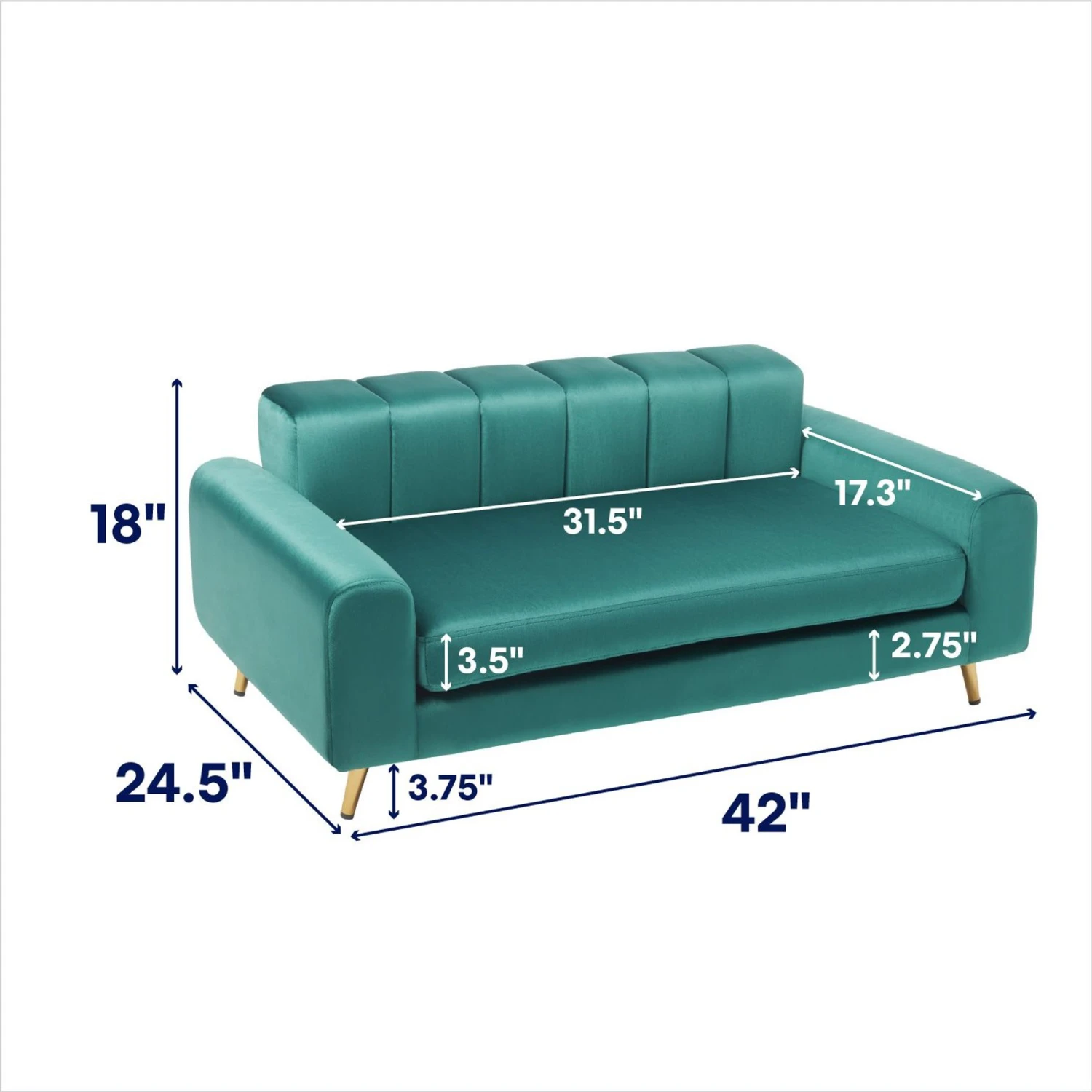 Frisco Elevated Art Deco Dog & Cat Sofa Bed With Removable Cover 2 Frisco Elevated Art Deco Dog & Cat Sofa Bed With Removable Cover - Image 2