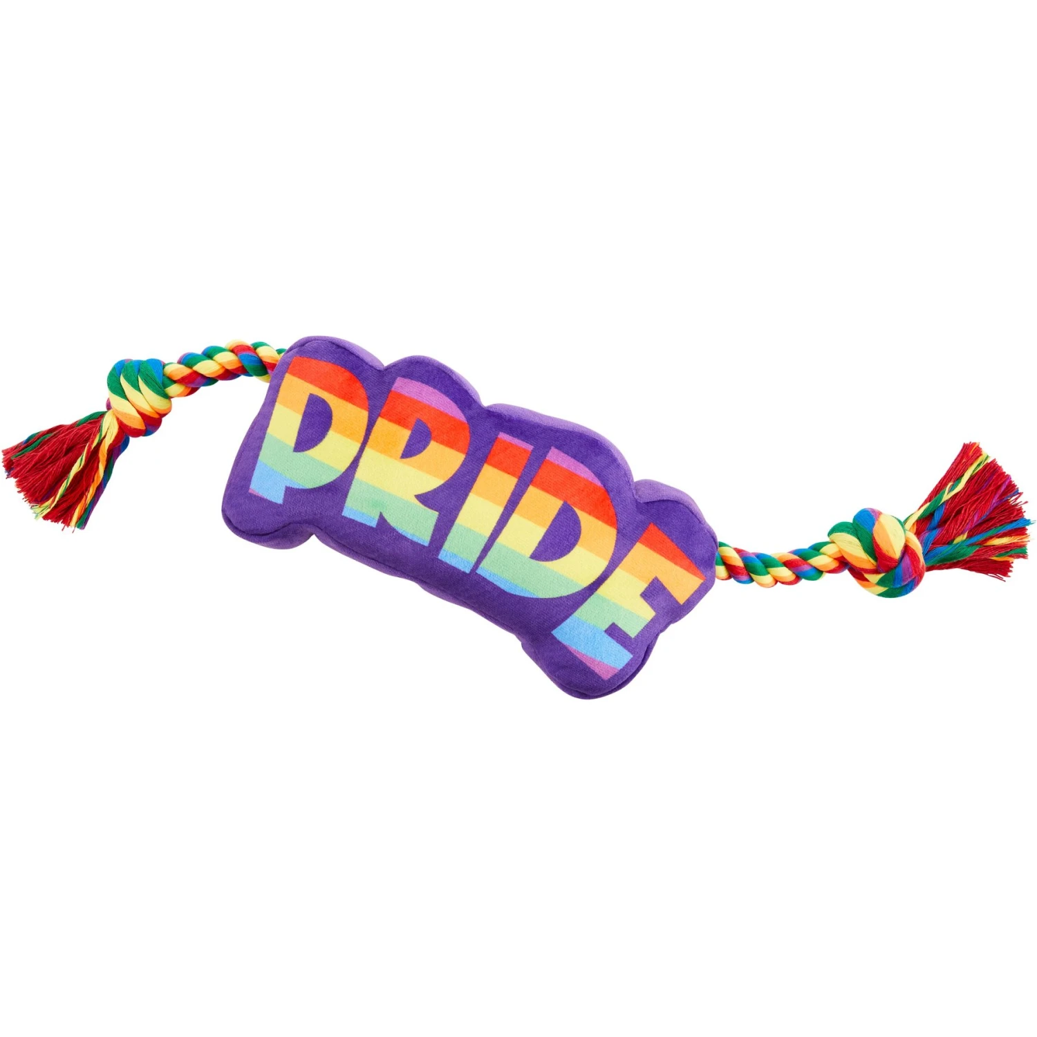Frisco Pride Plush With Rope Squeaky Dog Toy 1 Frisco Pride Plush With Rope Squeaky Dog Toy