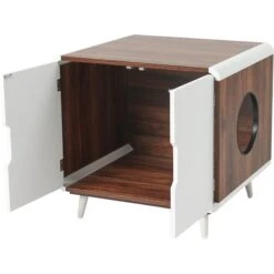 Frisco Mid-Century Modern Side Table Cat Litter Box Cover -Frisco Shop 334645 PT1. AC SS1800 V1657656875