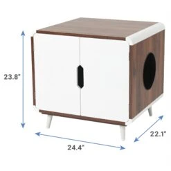 Frisco Mid-Century Modern Side Table Cat Litter Box Cover -Frisco Shop 334645 PT2. AC SS1800 V1653488914