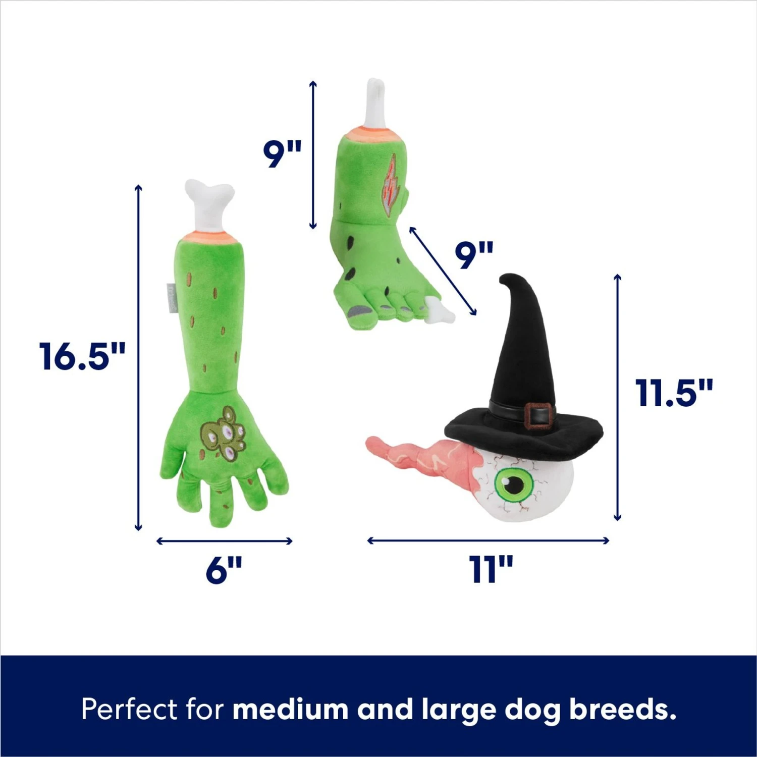 Frisco Halloween Body Parts Plush Squeaky Dog Toy 2 Frisco Halloween Body Parts Plush Squeaky Dog Toy - Image 2