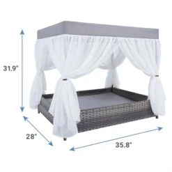 Frisco Outdoor Wicker Canopy Dog Bed 6 Frisco Outdoor Wicker Canopy Dog Bed -Frisco Shop 356071 PT1. AC SS1800 V1657657125
