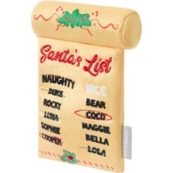Frisco Holiday Santa's List Plush & TPR Inside Dog Toy