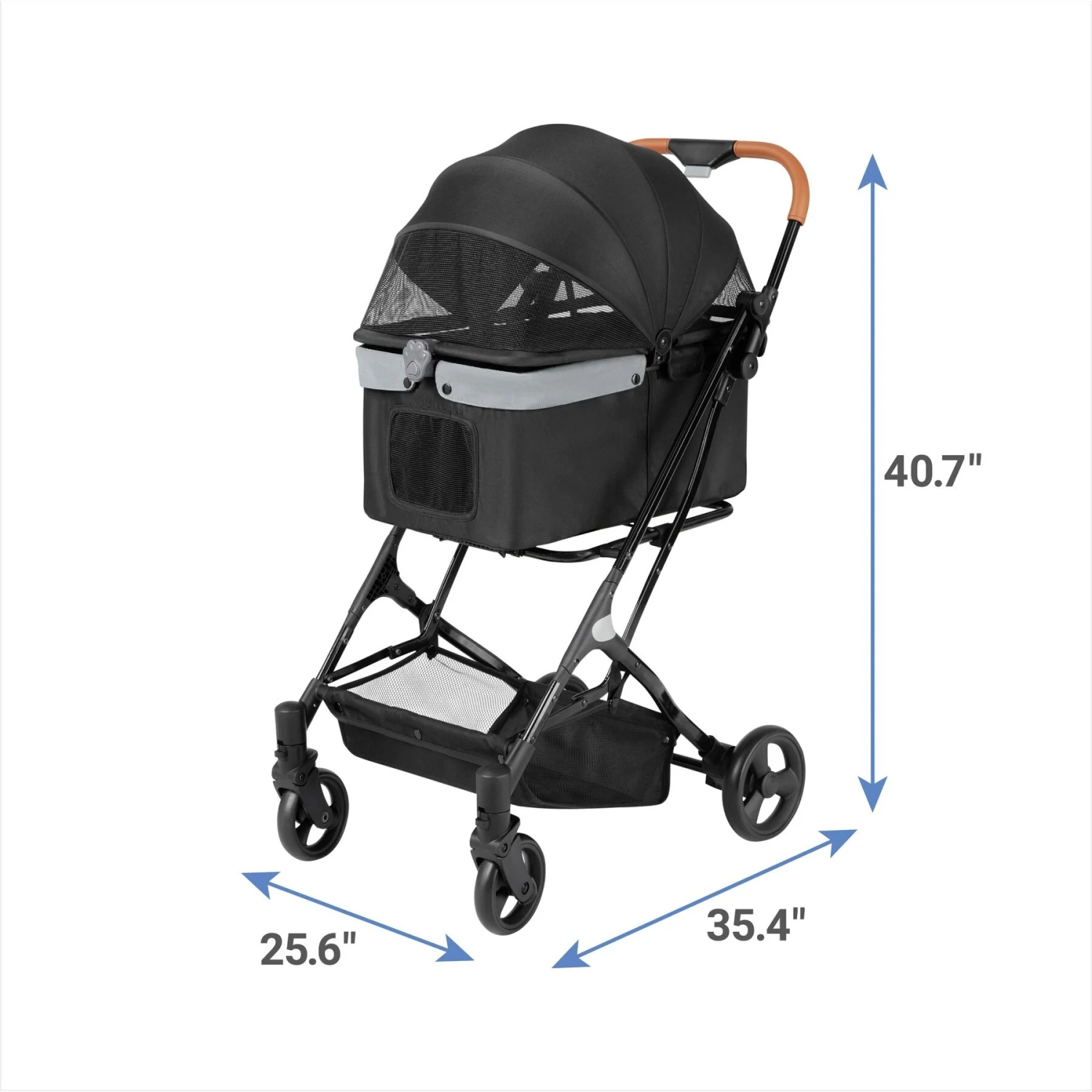 Frisco Modern No-Zip, Collapsible Cat & Dog Stroller 2 Frisco Modern No-Zip, Collapsible Cat & Dog Stroller - Image 2