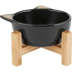 Frisco Cat Face Elevated Bamboo Non-Skid Ceramic Cat Bowl, Black, 1 Cups 8 Frisco Cat Face Elevated Bamboo Non-Skid Ceramic Cat Bowl, Black, 1 Cups -Frisco Shop 363383 PT3. AC SS1800 V1657657267