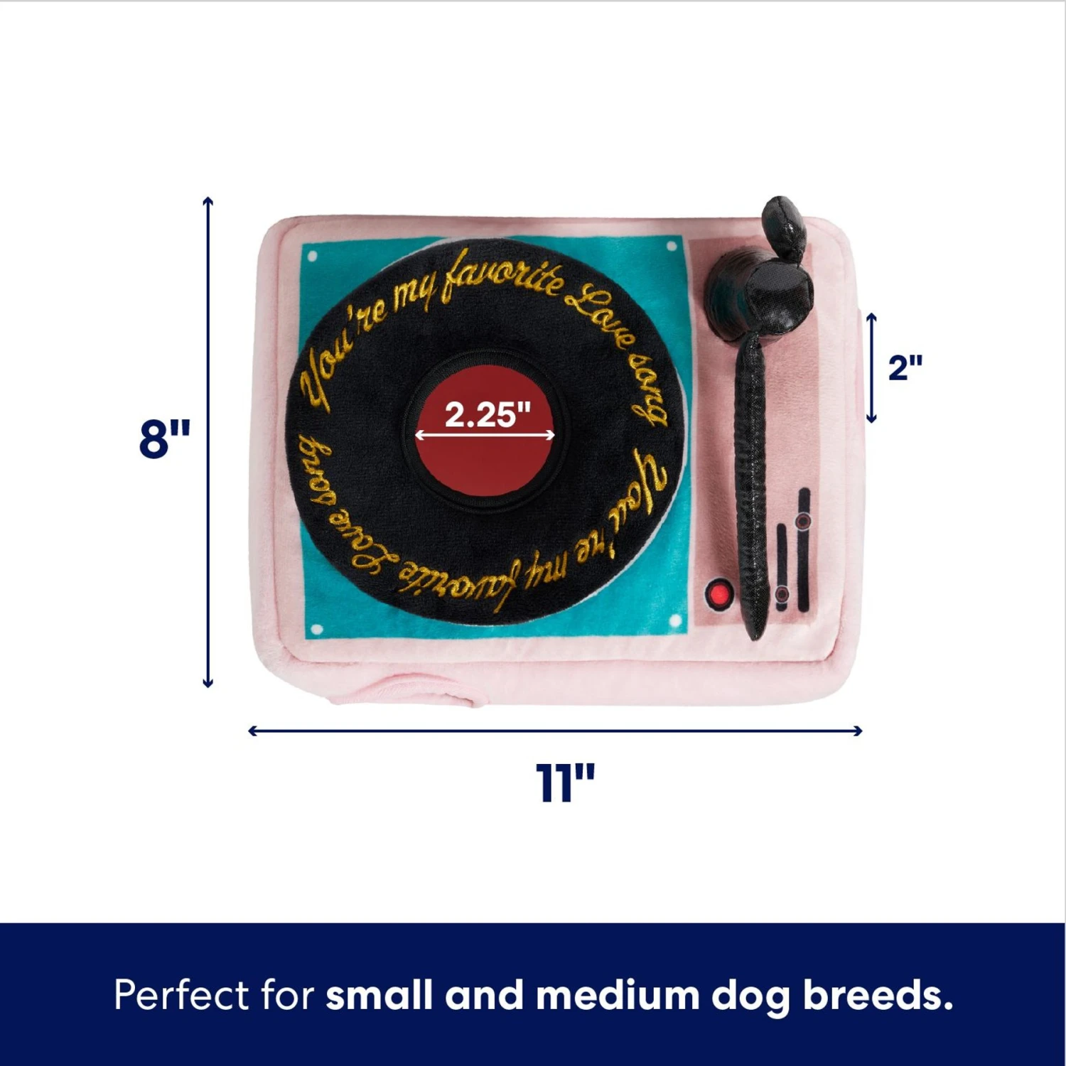 Frisco Valentine Love Song Record Player Hide & Seek Puzzle Plush Squeaky Dog Toy 2 Frisco Valentine Love Song Record Player Hide & Seek Puzzle Plush Squeaky Dog Toy - Image 2