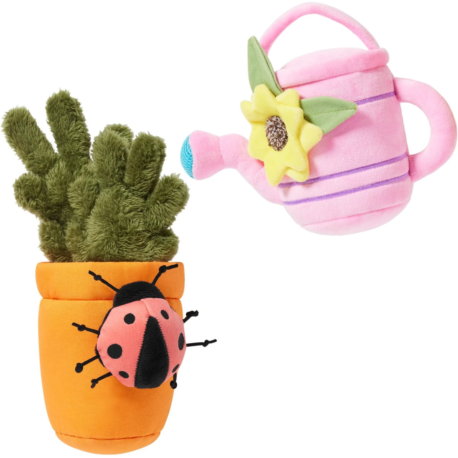 Frisco Spring Potted Plant And Watering Can Plush Squeaky Dog Toy 1 Frisco Spring Potted Plant And Watering Can Plush Squeaky Dog Toy
