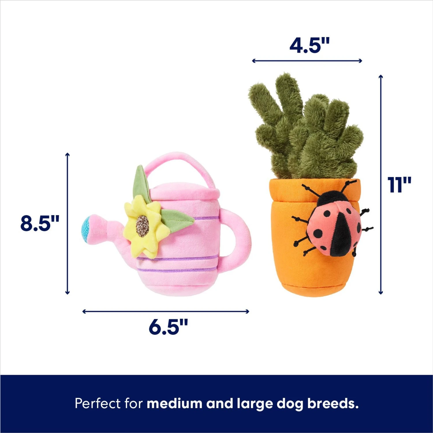 Frisco Spring Potted Plant And Watering Can Plush Squeaky Dog Toy 2 Frisco Spring Potted Plant And Watering Can Plush Squeaky Dog Toy - Image 2