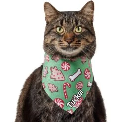 Frisco Gingerbread Treats Personalized Dog & Cat Bandana -Frisco Shop 564502 PT7. AC SS1800 V1660251028