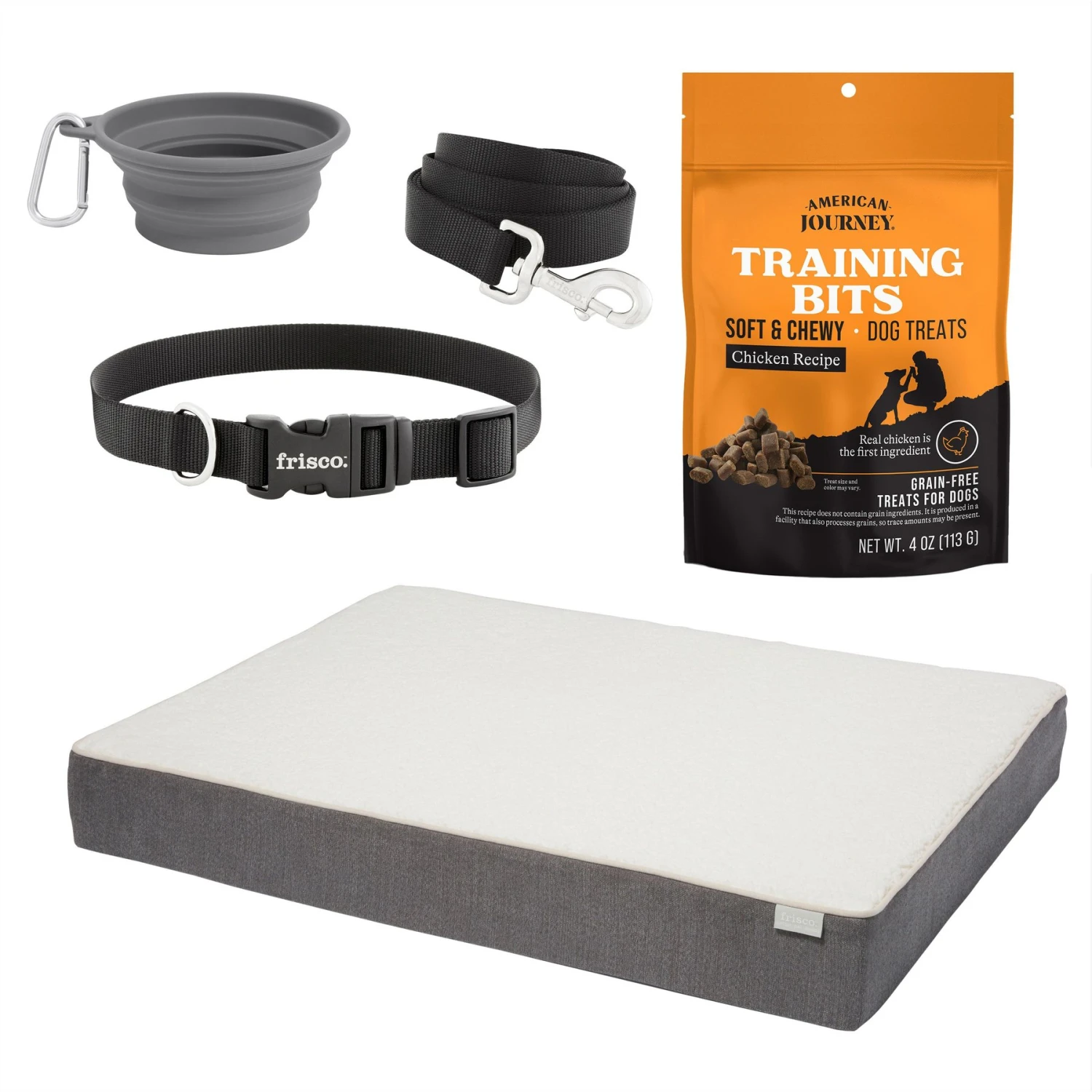 Frisco Solid Nylon Dog Leash + 4 Items 1 Frisco Solid Nylon Dog Leash + 4 Items