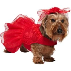 Frisco Red Ruffle Dog & Cat Dress + Headpiece -Frisco Shop 707286 PT2. AC SS1800 V1689355022