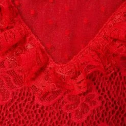 Frisco Red Ruffle Dog & Cat Dress + Headpiece -Frisco Shop 707286 PT6. AC SS1800 V1689271359