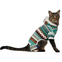 Frisco Fairisle Cozy Plush Fleece Dog & Cat PJs, Green -Frisco Shop 719054 PT2. AC SS1800 V1692193162