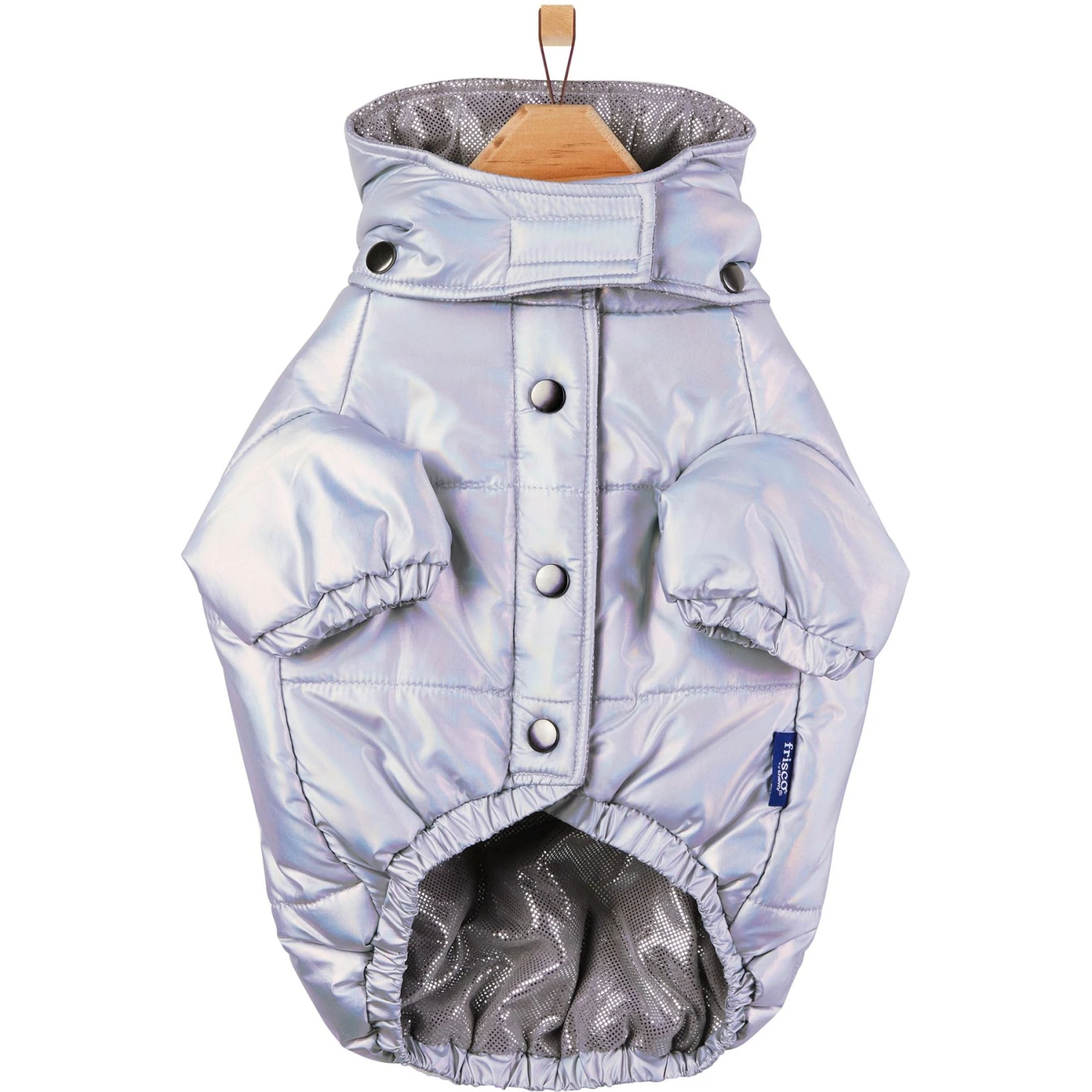 Frisco Heavy Weight Iridescent Quilted Dog & Cat Hooded Puffer Coat 5 Frisco Heavy Weight Iridescent Quilted Dog & Cat Hooded Puffer Coat - Image 5