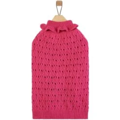 Frisco Ruffle Knit Pointelle Dog & Cat Turtleneck Sweater -Frisco Shop 720646 PT3. AC SS1800 V1693234722