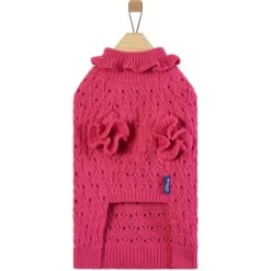 Frisco Ruffle Knit Pointelle Dog & Cat Turtleneck Sweater -Frisco Shop 720646 PT4. AC SS1800 V1693234237