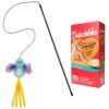 Hartz Delectables Squeeze Up Variety Pack Lickable Cat Treats & Frisco Bird With Feathers Teaser Wand Cat Toy With Catnip