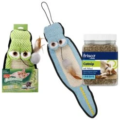 Frisco Natural Catnip & Hartz Cattraction Silver Vine & Catnip Gator Cat Scratcher Toy, Color Varies