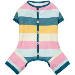 Frisco Cozy Waffle Knit Dog & Cat PJs, Stripe -Frisco Shop 744246 PT4. AC SS1800 V1692977015
