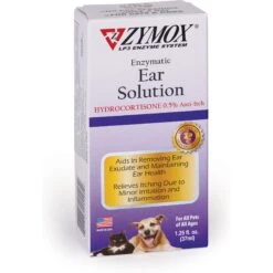 Zymox Ear Infection Solution With .5% Hydrocortisone For Dogs & Cats, 1.25-oz Bottle & Frisco Ear Wipes For Dogs, 100 Count -Frisco Shop 808334 PT2. AC SS1800 V1679065302