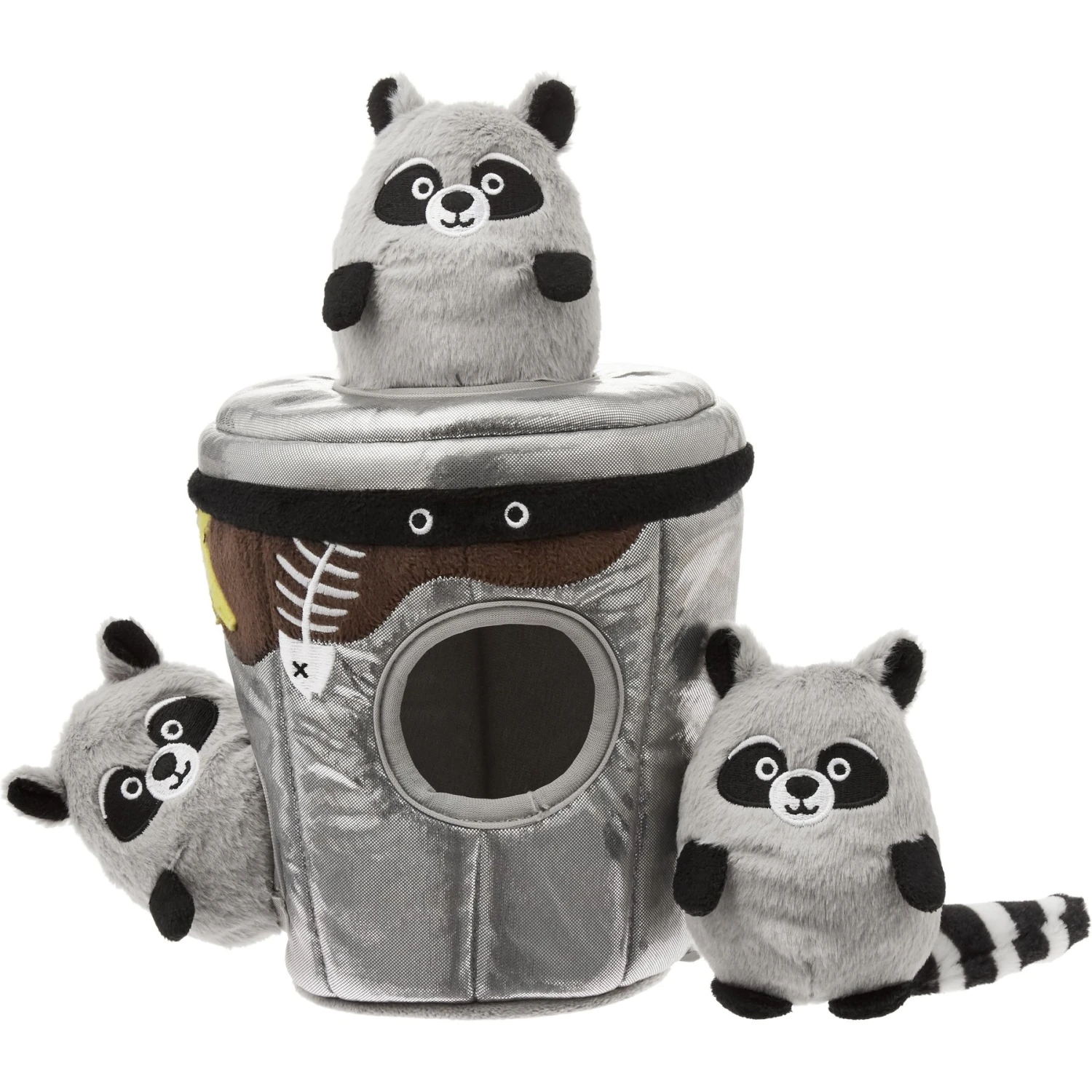 Frisco Volcano Hide & Seek Puzzle Plush Squeaky Dog Toy & Frisco Trash Can & Raccoons Hide & Seek Puzzle Plush Squeaky Dog Toy 6 Frisco Volcano Hide & Seek Puzzle Plush Squeaky Dog Toy & Frisco Trash Can & Raccoons Hide & Seek Puzzle Plush Squeaky Dog Toy - Image 6