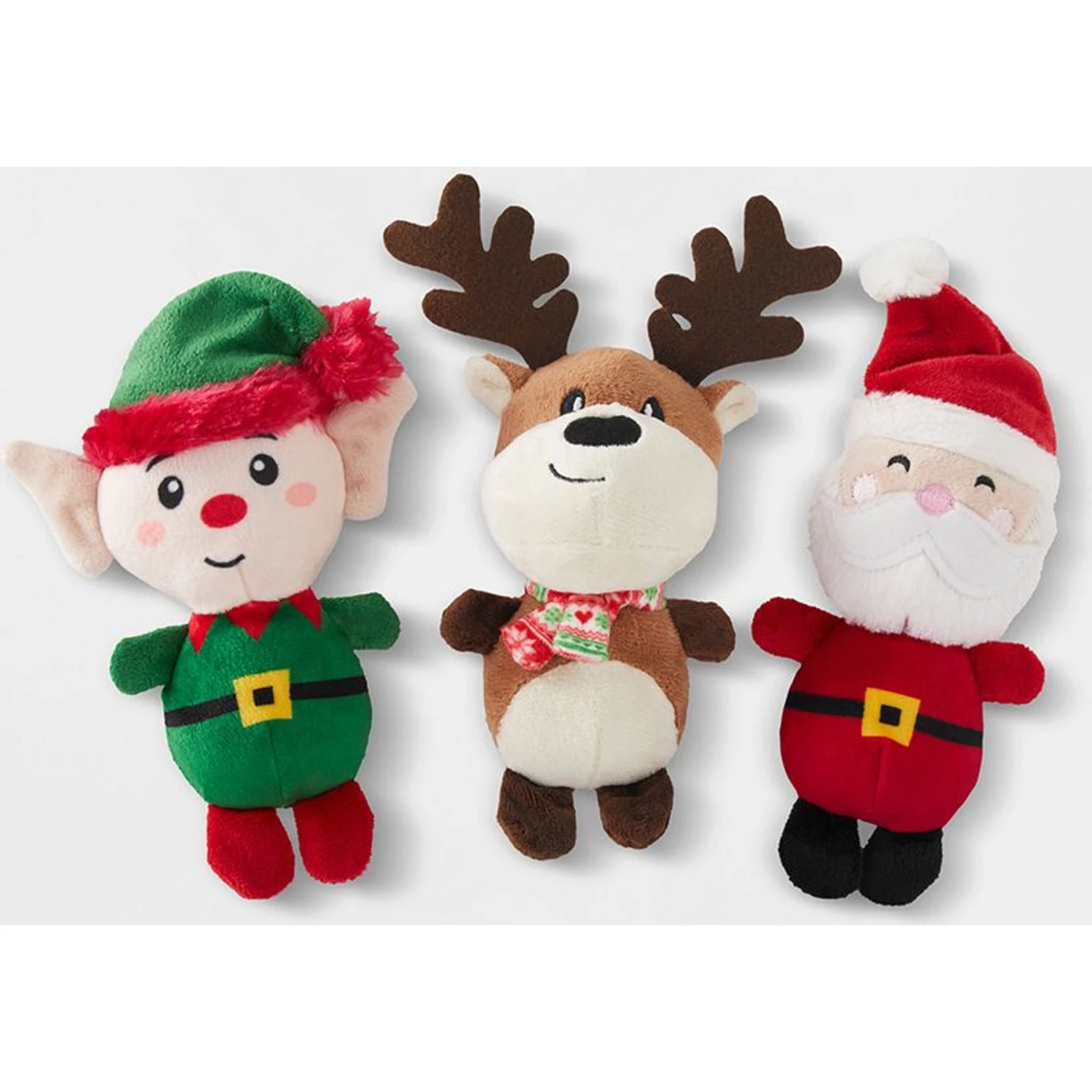Frisco Holiday Santa's Helpers Plush Squeaky Dog Toy, 3 Count & Frisco Holiday Hot Cocoa Hide & Seek Puzzle Plush Squeaky Dog Toy 2 Frisco Holiday Santa's Helpers Plush Squeaky Dog Toy, 3 Count & Frisco Holiday Hot Cocoa Hide & Seek Puzzle Plush Squeaky Dog Toy - Image 2
