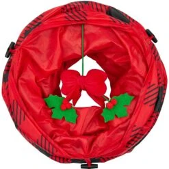 Frisco Holiday Buffalo Plaid Foldable Play Tunnel Cat Toy With Catnip & Frisco Holiday Festive Red Variety Pack Gift Box Cat Toy With Catnip, 14 Count -Frisco Shop 986262 PT3. AC SS1800 V1698257736