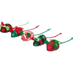 Frisco Holiday Santa Hat & Mistletoe Cat Tracks Cat Toy & Frisco Holiday Mice Cat Toy With Catnip, 5 Count -Frisco Shop 986278 PT5. AC SS1800 V1698258405